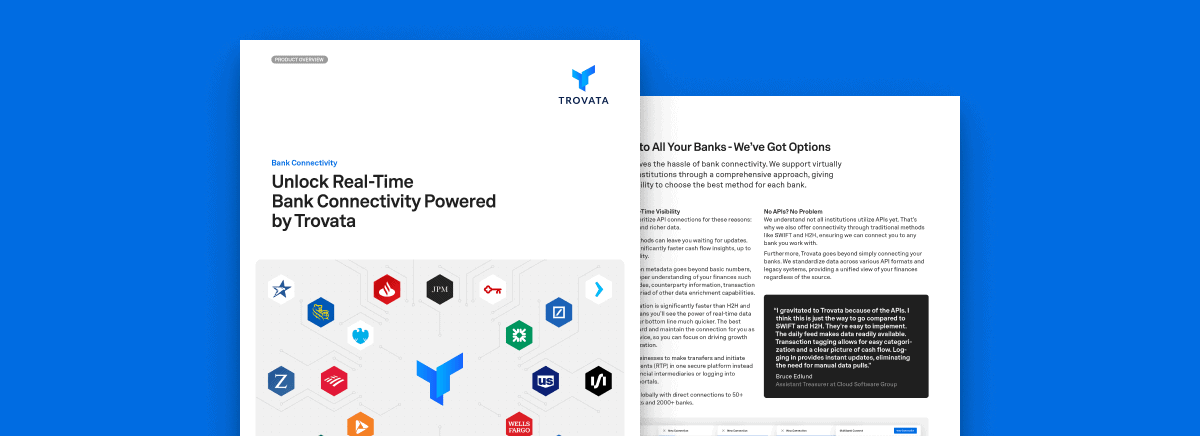 product overview bank connectivity list